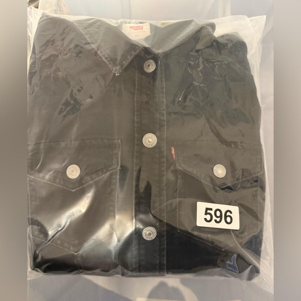 Levi's Women's Black Denim Jacket Dress - Picture 6 of 6